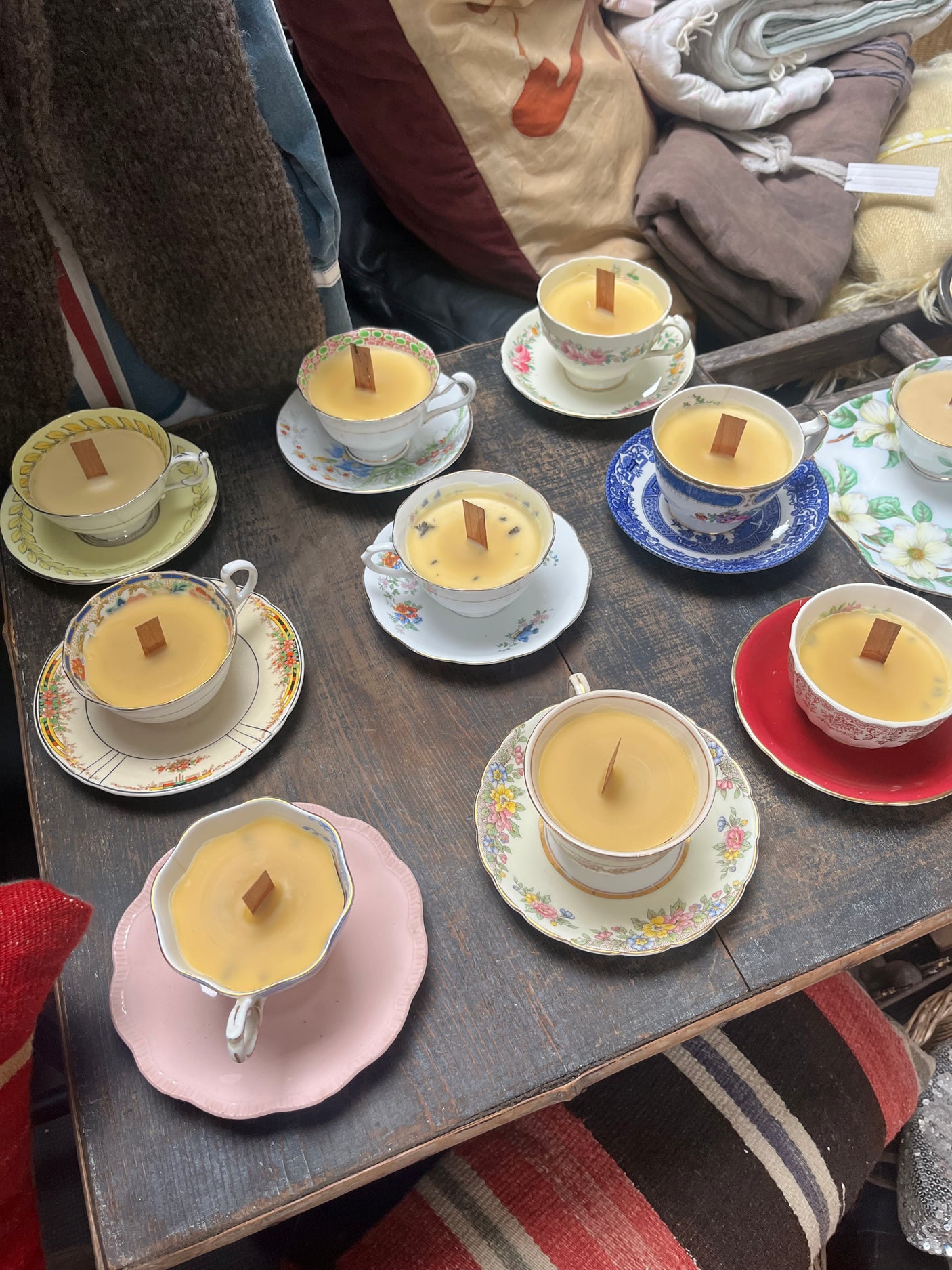 Beeswax Vintage Teacup Candles