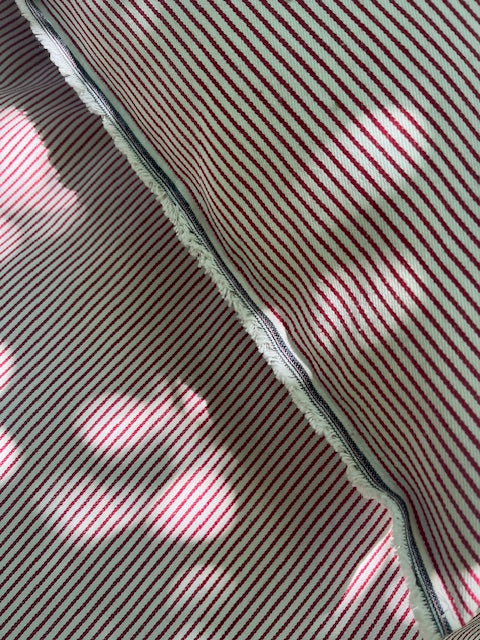 Red & White Striped Ticking Day Mattress & Matching Pillow
