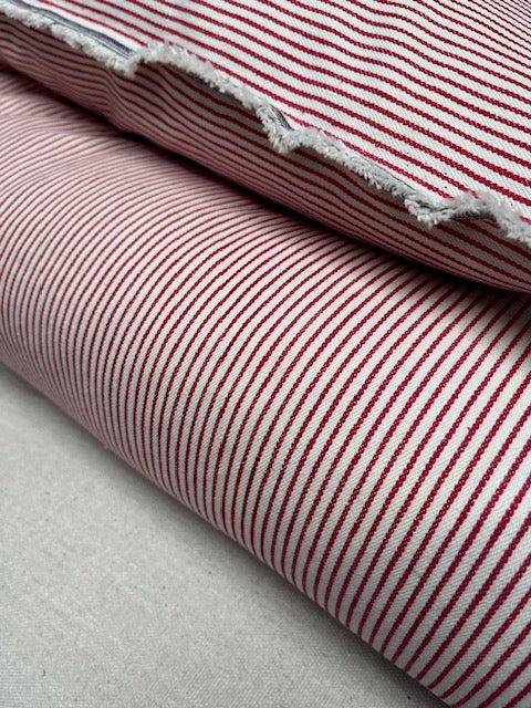 Red & White Striped Ticking Day Mattress & Matching Pillow