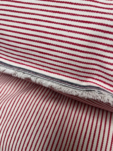 Red & White Striped Ticking Day Mattress & Matching Pillow