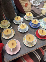 Beeswax Vintage Teacup Candles
