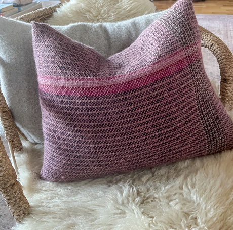 Hand woven wool cushion