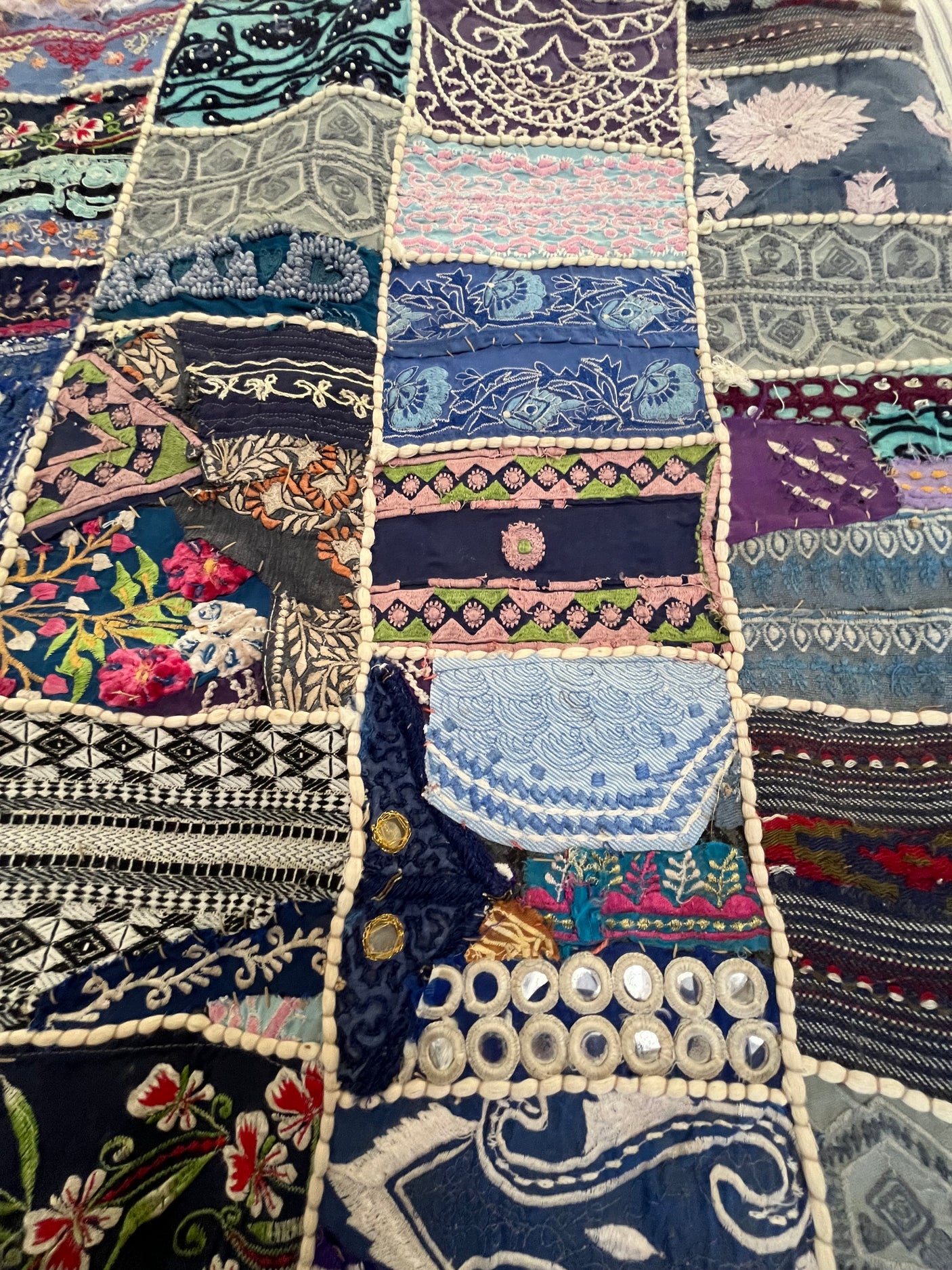Vintage Reworked 19th Century patchwork Quilt