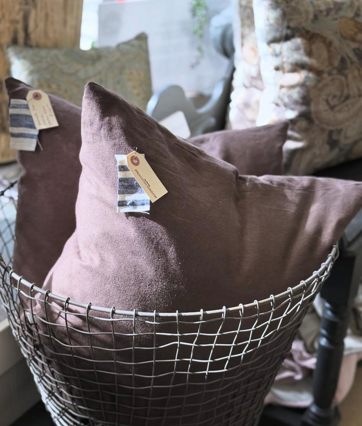 Deep Brown Linen Cushion