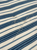 Hand tufted striped French Linen Topper with matching cushions