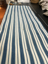 Hand tufted striped French Linen Topper with matching cushions