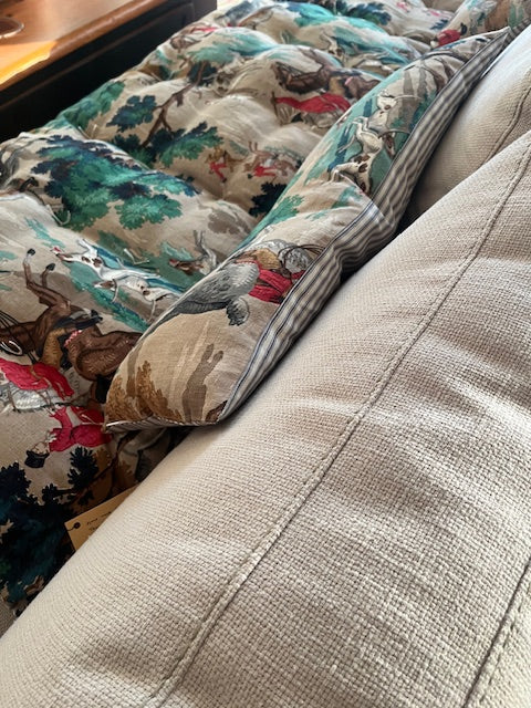 The Hunt Sofa Topper & Matching Pillows
